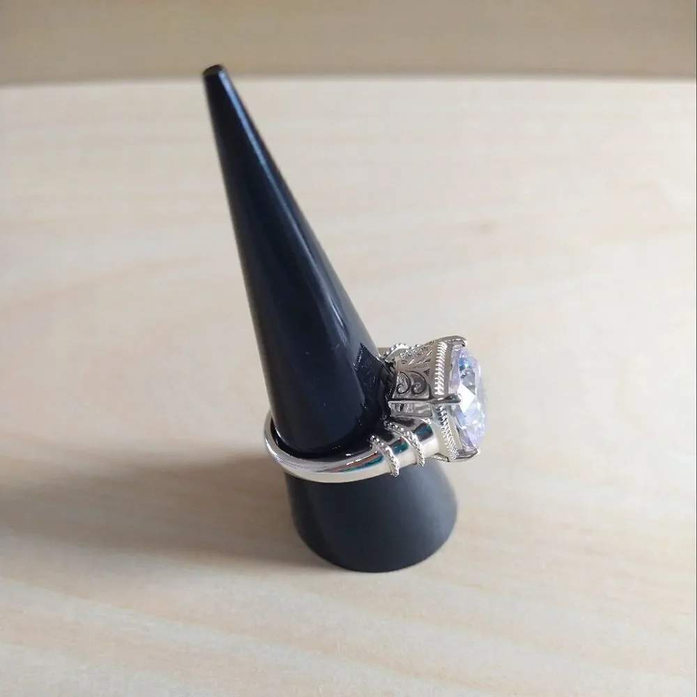 Simulated Diamond Ring in Sterling Silver